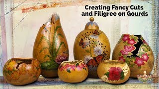 Tutorial Creating Fancy Cuts and Filigree on Your Gourds [upl. by Anade]