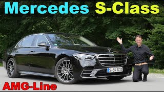 new Mercedes SClass AMGLine S500 FULL REVIEW with Autobahn and night driving V223 2022 [upl. by Cyndie741]