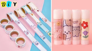 🌷How to make Stationery  DIY cute stationery  Handmade stationery  School hacks [upl. by Ayomat]