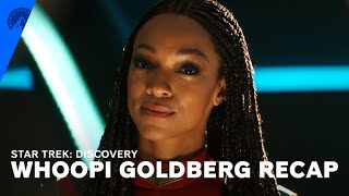 Star Trek Discovery  Whoopi Goldberg Recaps Seasons 14  Paramount [upl. by Neisa]