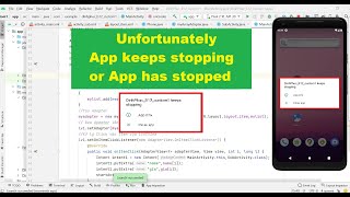 Solved Android Studio Error Unfortunately App keeps stopping or App has stopped [upl. by Andri]