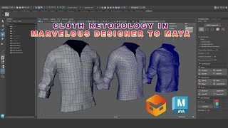 How to ReTopology in Marvelous Designer Cloth to Maya  2024  CGGUM [upl. by Anihpesoj717]