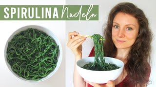 SPIRULINA GURKENNUDELN aus nur 3 Zutaten 🥒😋 Mein neues Lieblingsrezept Vegan und rohköstlich [upl. by Tella]