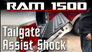 20092018 RAM 1500 Tailgate Assist Shock Install [upl. by Cynar435]