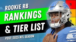 Dynasty Rookie RB Rankings amp Tier List Post 2023 [upl. by Nalra]