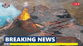 🌋Terrifying Eruption Fagradalsfjall Iceland Volcano Again Spews Hot Liquid [upl. by Laban]