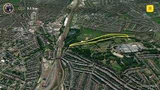 Ally Pally parkrun Three lap course [upl. by Olegnad]