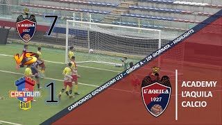 U17  Academy LAquila Calcio  Castrum 2010 7  1  Highlights [upl. by Droffats]