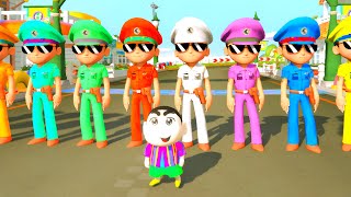 Colorful Little Singham Playing Hide and Seek With Shinchan  Little Singham Shinchan Gameplay [upl. by Janette]