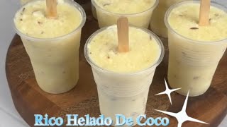 Helados de coco fácil de preparar en casa 🏠 🍦😍😋 [upl. by Ehttam349]