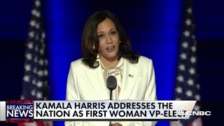 Watch Kamala Harriss first speech to the nation as vice presidentelect [upl. by Caron]