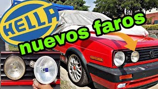 HELLA FAROS 🔋 ORIGINALES AL GTI GRAN CAMBIO🛑 MEJOR LUZ [upl. by Norret]