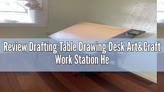 Review Drafting Table Drawing Desk ArtampCraft Work Station Height Adjustable Tilting Tabletop Craft T [upl. by Kcire]