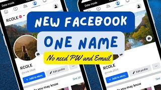 CREATE FACEBOOK ACCOUNT ONE NAME  ONE NAME ON FACEBOOK  SINGLE NAME ON FACEBOOK [upl. by Eisseb]