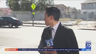 KTLA live shot on hitandrun interrupted by car wreck [upl. by Aimerej952]