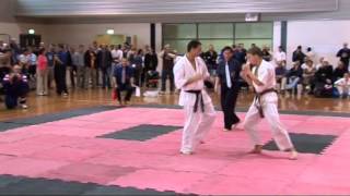 Sensei Dean Booth Victorian Kyokushin Karate Championships fight one [upl. by Minica]