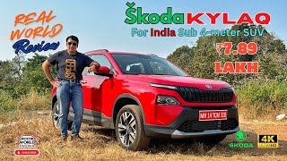 Skoda KYLAQ Real World Review  Segment First Features  Premium Looks  Starting at Rs 789 Lakh [upl. by Longtin]