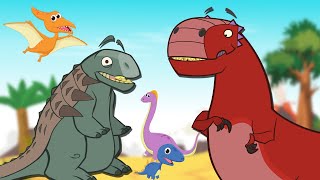 Dinosaur  Funny Dinosaur Stories By Abelisaurus  The Mini T rex  Dinosaur cartoon for kids [upl. by Aiyot]