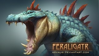 Lets Draw Realistic FeraligatrPart 1 [upl. by Bennet]