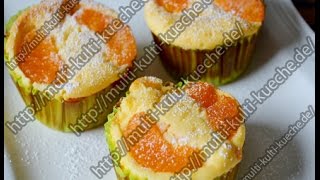 Muffins Rezept mit Frucht  Käsekuchen Muffins mit Mandarinen [upl. by Kleeman]