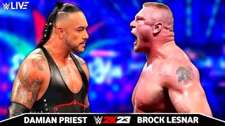 Brock Lesnar vs Damian Priest  WWE Universal Championship  Iron Man Match  Oct 19 2024 [upl. by Upali]