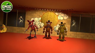 🐻Five Nights at Freddys NPCs🤖│Garrys Mod NPC Wars [upl. by Llecram]