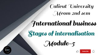 Stages of internalisationInternational businessMcom 2nd semCalicut University [upl. by Macdermot]