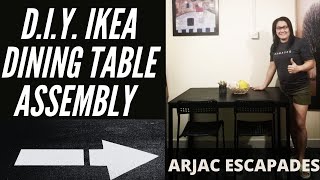 How to Assemble IKEA DINING TABLE amp CHAIR Do It Yourself EASY STEPS [upl. by Acinoryt]