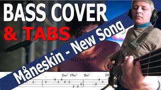 Maneskin  New Song Bass Cover TABS [upl. by Nylirak]