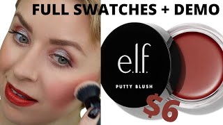 ELF Putty Blush  SWATCHES  DEMO  Steffs Beauty Stash [upl. by Aikehs]