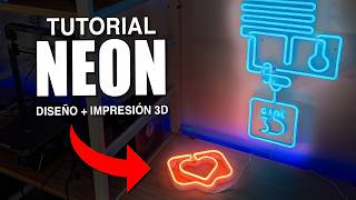 ✅CREA tus propios LETREROS de NEÓN DIY con IMPRESIÓN 3D ✨ Tutorial Diseño FUSION  Cómo Imprimir 3D [upl. by Leonid986]