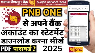 Pnb Bank Statement 2023  PNB ONE Se Statement Kaise Nikale  Pnb Bank Statement Online Download [upl. by Ahsiuqram206]