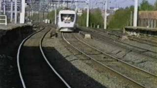 Swedish X2000 on Amtrak Northeast Corridor NEC in demonstration service at North Philadelphia PA [upl. by Aletha]