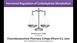 22Hormonal Regulation of Carbohydrate Metabolism [upl. by Atikat]