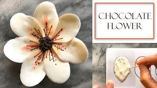 How to Make a Chocolate Flower  Magnolia Style Design [upl. by Ab]