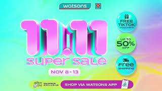 WATSONS 1111 SUPER SALE NOV 813 [upl. by Tony223]