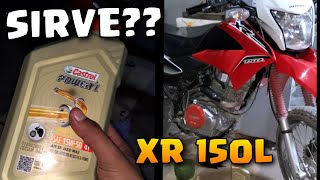 ACEITE para HONDA XR 150 L  SIRVIRA EL CASTROL 15 W 50 [upl. by Onaivatco]