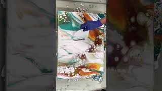 Transforming a Little Pig into Stunning Art Acrylic Pouring Abstract Painting Fluid Art Technique [upl. by Slrahc]