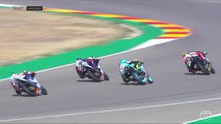 Guevara pulls off stunning comeback ride to win in Aragon 2020 Moto3 Aragon Round 5 Race Highlights [upl. by Mcclenaghan]