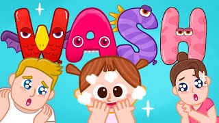 wash wash wash my face song  education nursery rhymes for kids and children [upl. by Hagen]