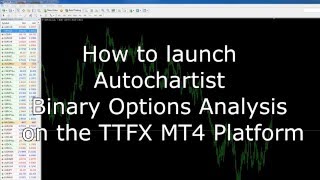 How to launch Autochartist Binaries on the TTFX MT4 platform [upl. by Thenna190]