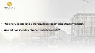 Straßenverkehrsrecht Ziel Gesetze und Bedeutung der Regelung für Verkehrsteilnehmer Frage Nr32 [upl. by Rydder]