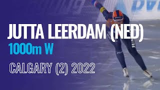 Jutta LEERDAM NED  Winner  1000m W  Calgary 2  SpeedSkating [upl. by Sparke]