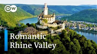 Castles Along the Rhine River From Bingen to Koblenz  Germanys Upper Middle Rhine Valley by Drone [upl. by Notlad]