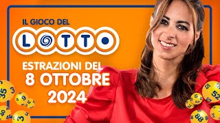 Estrazione in diretta del Gioco del Lotto e del Simbolotto di martedì 8 Ottobre 2024 [upl. by Fulviah]