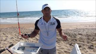 SURFCASTING HUMBERTO GACIO DAIWAHAYABUSATUTORIAL MANTENIMIENTO GUSANO AMERICANO [upl. by Ahseinar]