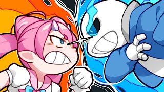 I fought SANS for the FIRST TIME  Undertale Genocide Run [upl. by Ahsinik]