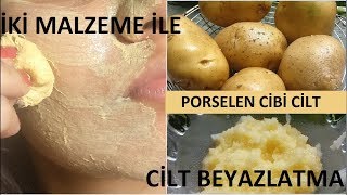 PORSELEN GİBİ BİR CİLT İÇİN PATATES MASKESİ CİLT BEYAZLATICI LEKE GİDERİCİ Güzellik Bakım [upl. by Acired]