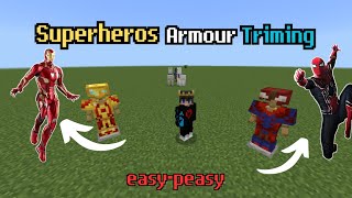 How to Trim Armour like Superheros Suit  Minecraft  Mahmud Trioxide [upl. by Currie715]