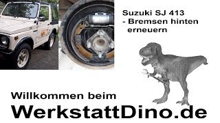 Suzuki SJ 413 Bremsen hinten erneuern  Bremsbacken  Samurai [upl. by Shepard813]